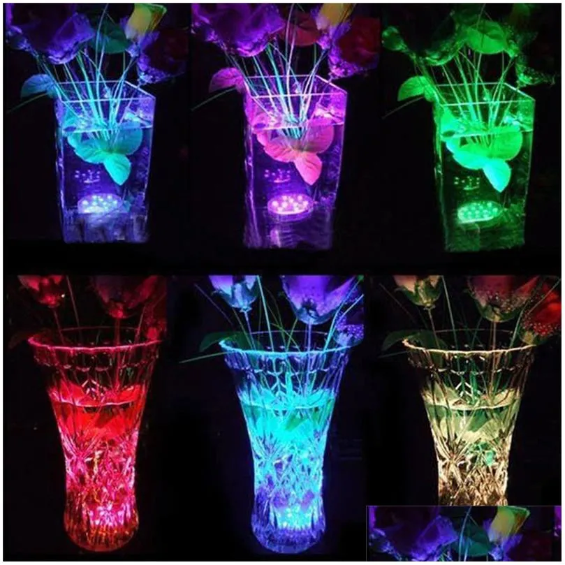 rgb submersible light with magnet 13 led underwater night light easy carrying for bar swimming pool party decoration