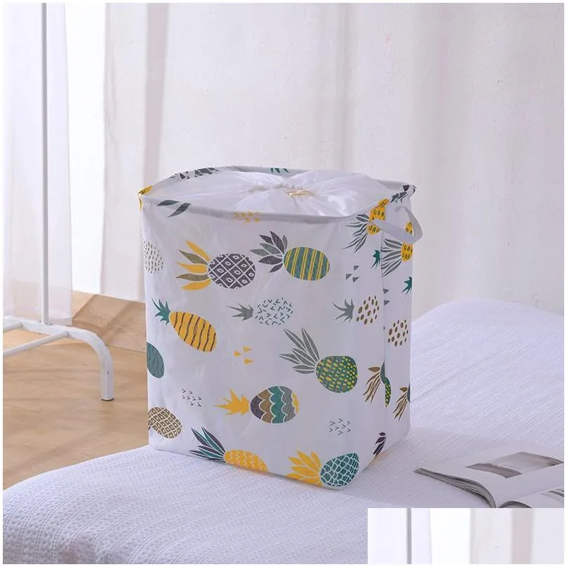 Storage Baskets Cube Folding Large Capacity Laundry Basket Dirty Clothes Toy Quilt Storage Box Dstring Bag Organizer Bucket Bin Picnic Dhmar