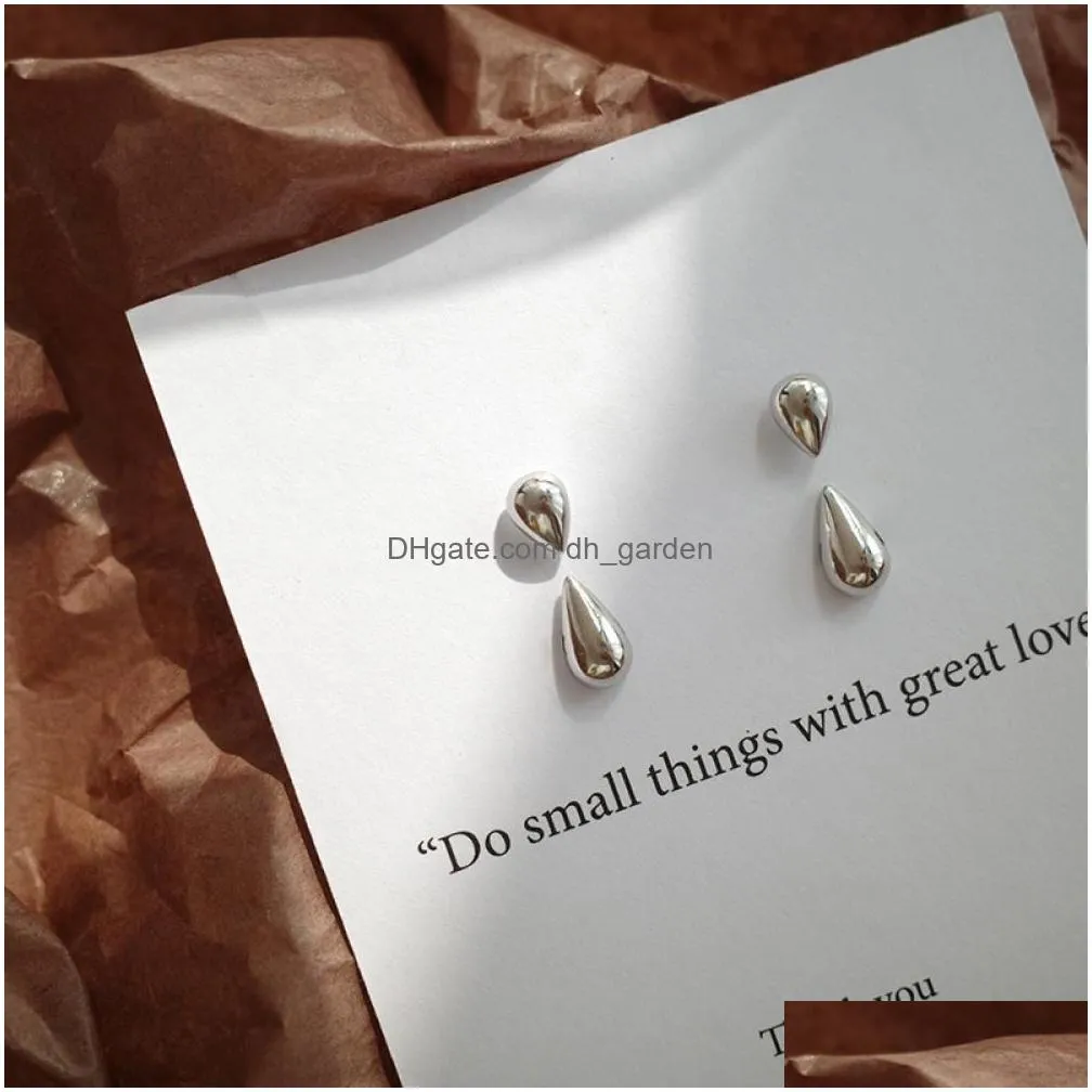Vintage Two Ways To Wear Water Drop Metal Gold Earrings For Women New Trendy Simple boucle oreille femme Jewelry