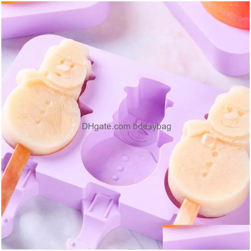 silicone ice cream mold tools animal shape jelly machine diy food supplement tool popsicle stick for summer