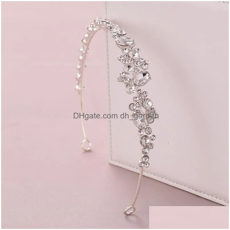 Bridal Tiara Hair Crown Wedding Hair Accessories Crystal Crown Wedding Hair Band Jewelry