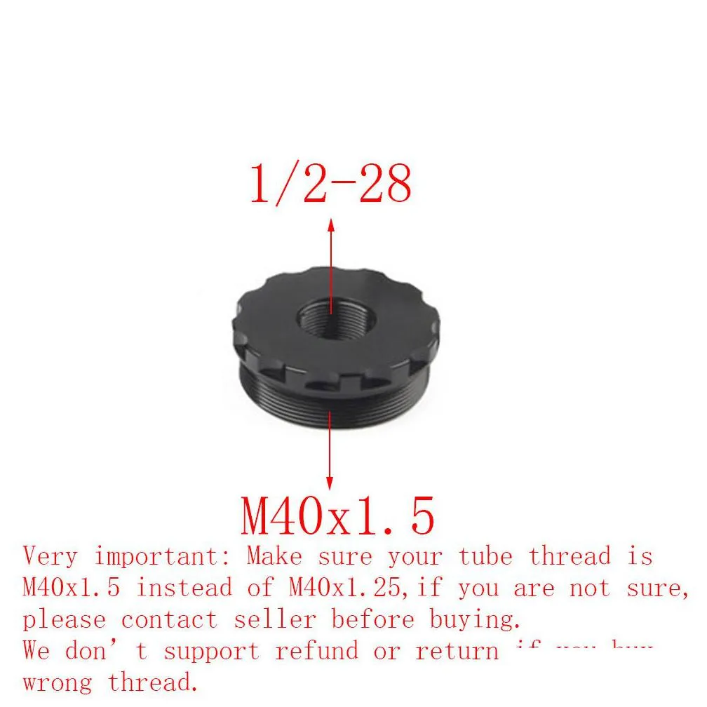 Outer Thread M40X1.5 Inner 1/2-28 Or 5/8-24 Fuel Filter Black Aluminium End Cap Er For 1.7X10 Inch Soent Trap Drop Delivery Dhgjf