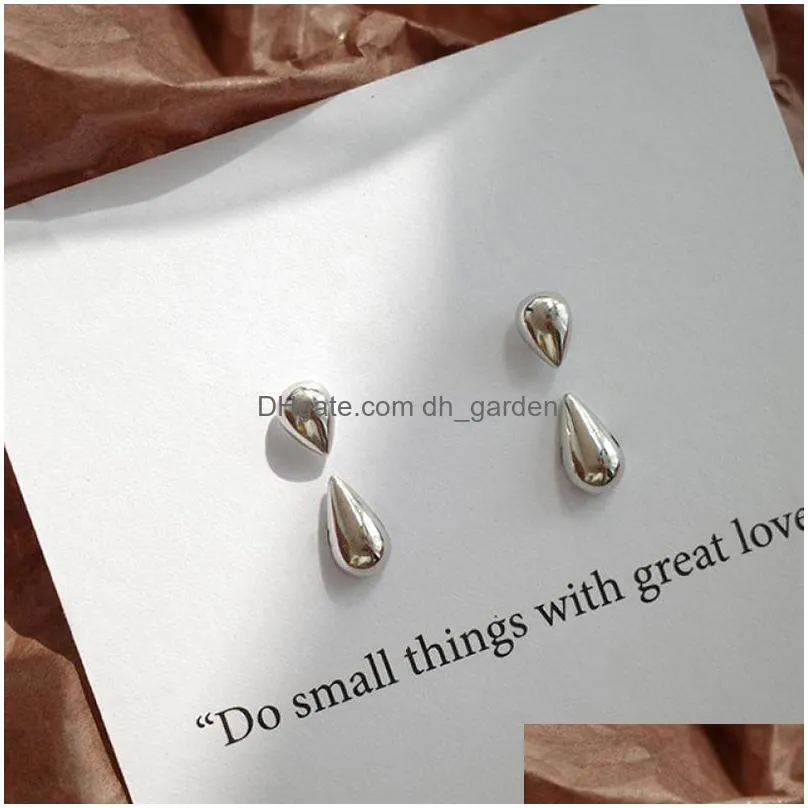 Vintage Two Ways To Wear Water Drop Metal Gold Earrings For Women New Trendy Simple boucle oreille femme Jewelry