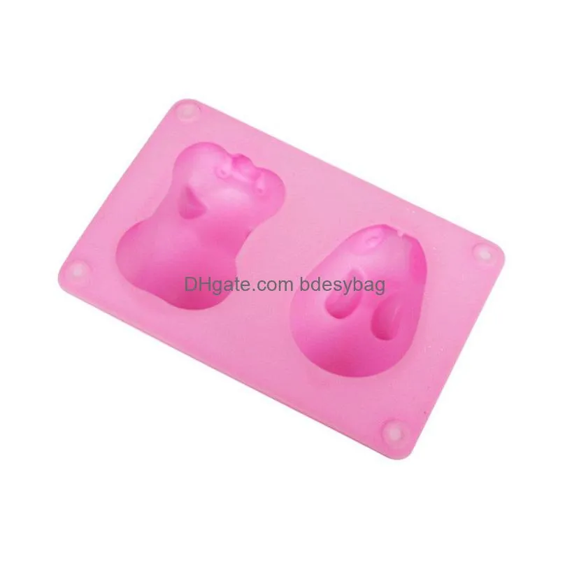 3d diy rabbit and pig silicone cake molds baking tools fondant moulds for family party decoration