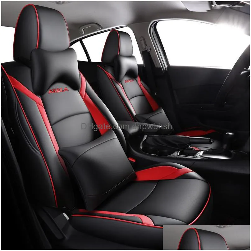 luxury quality car seat cover for mazda 3 axela 2014 2015 2016 2017 2018 2019 leather fit four seasons auto styling accessories