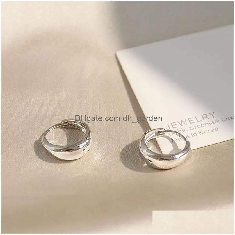 925 Sterling Silver Circle Arc Earrings Retro Simple Hot Exquisite Couple Valentines Day Gift Wholesale S-E1373