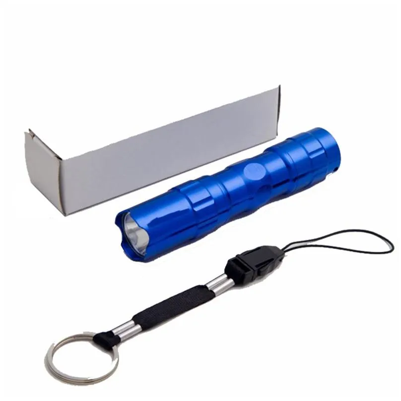 Emergency Preparedness Wholesale Mini Led Flashlight 3W White Light Travel Lamp Keychain Aluminum Alloy Flashlights Torches Office Sch Dhpd2