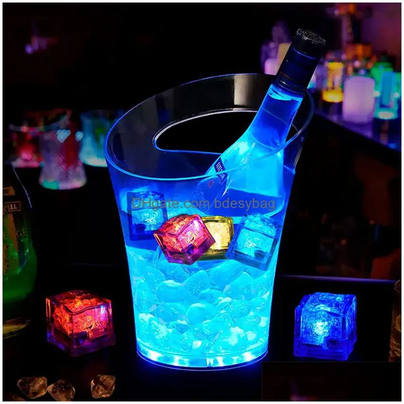 led gadget colors mini romantic luminous artificial ice cube flash light wedding christmas party decoration