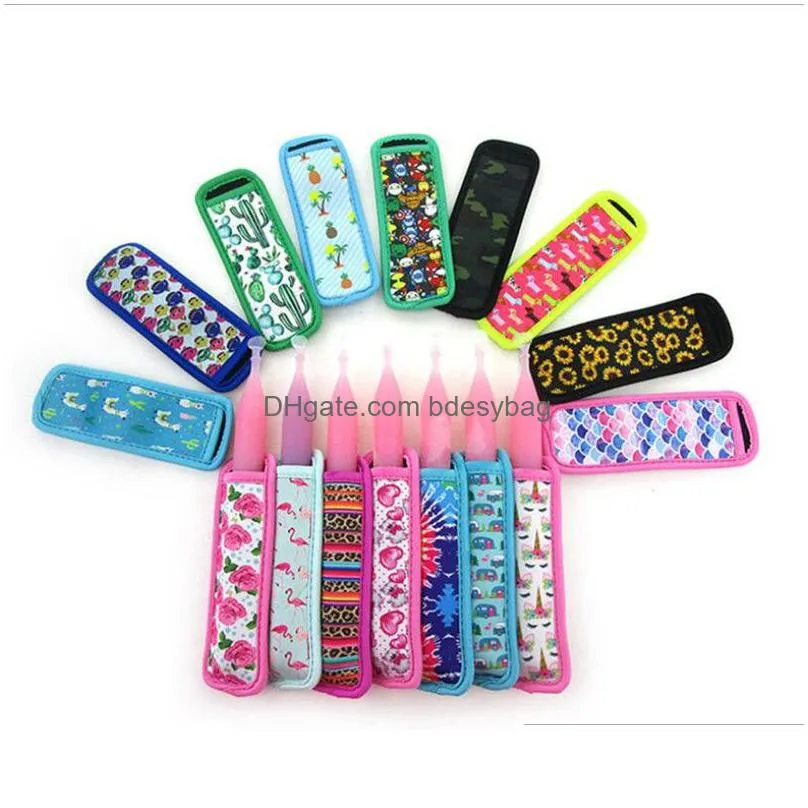 wholesale ice  sleeves reusable popsicle holders ze pops sleeves neoprene insulator sleeve colorful for kids