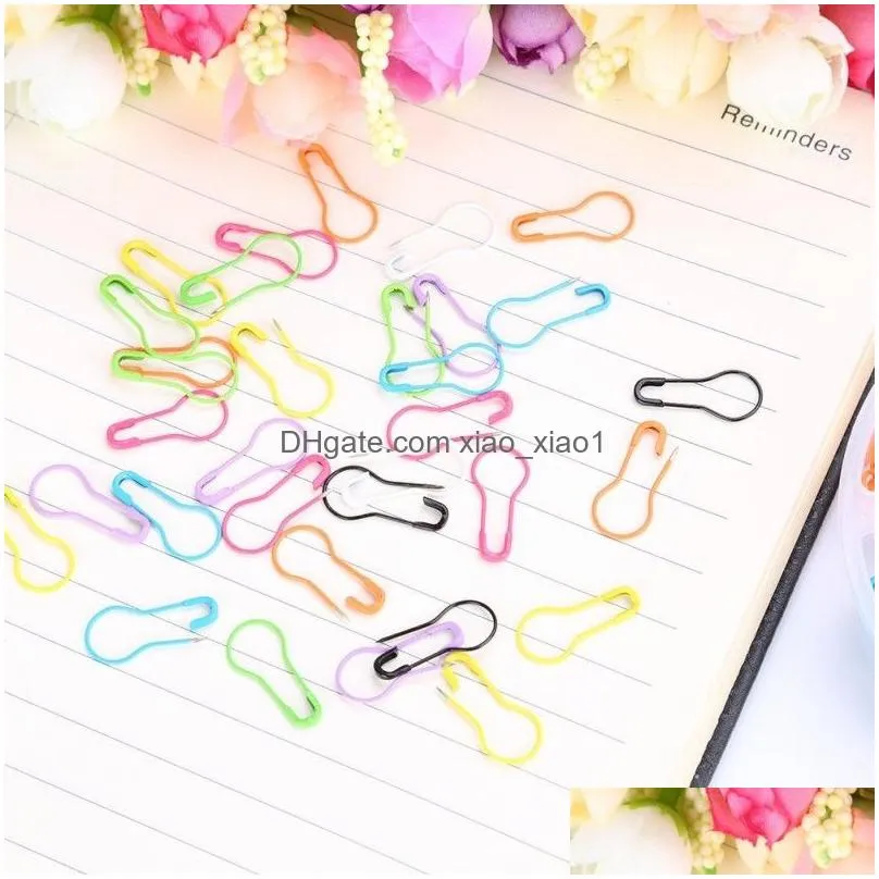 bulk package craft 1000 pcs locking stitch markers safety pins sewing knitting cloghet gourd/calabash/pear pin 15 colors