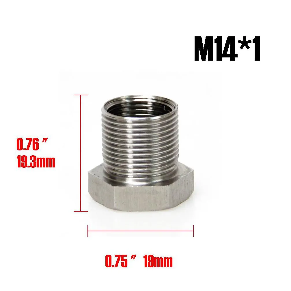 Stainless Steel Filter Thread Adapter 1/2-28 To 5/8-24 M14X1.5 X1 Ss Soent Trap For Napa 4003 Wix 24003 Drop Delivery Dhuko