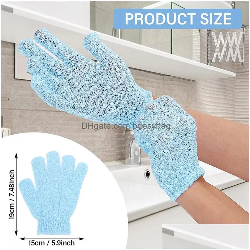 wholesale exfoliating shower bath gloves bath brushes for shower spa massage and body scrubs dead skin cell remover solft and suitable for men