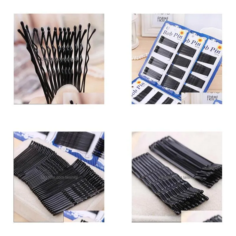 Hair Clips 60Pcs/Lot Black Plated Thin 4.5Cm Bobby Pin Metal Barrette Arrival Top22 Drop Delivery Products Care Styling Tools Dhyeb