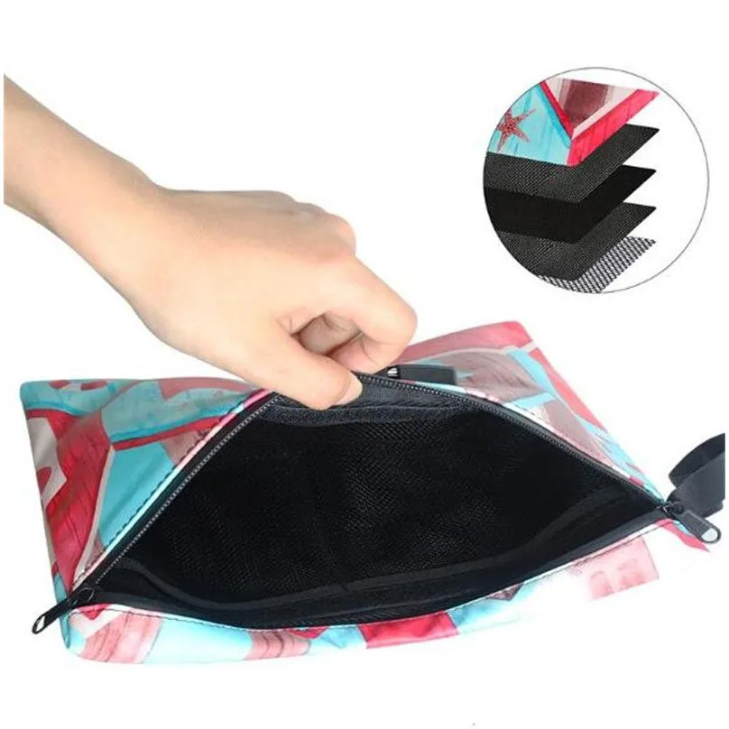 Outdoor Bags 30Pcs New Arrival Firedog Pu Smoking Smell Proof Bag Tobacco Accessories Pouch Herb Odor Stash Container Travel Storage C Dhs0I