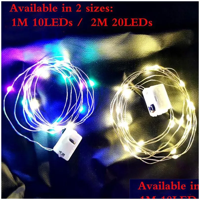 led string lights 1m 2m colorful diy handmade flashing decoration starry fairy lighting for flower garland accessories wreath lamp glow party