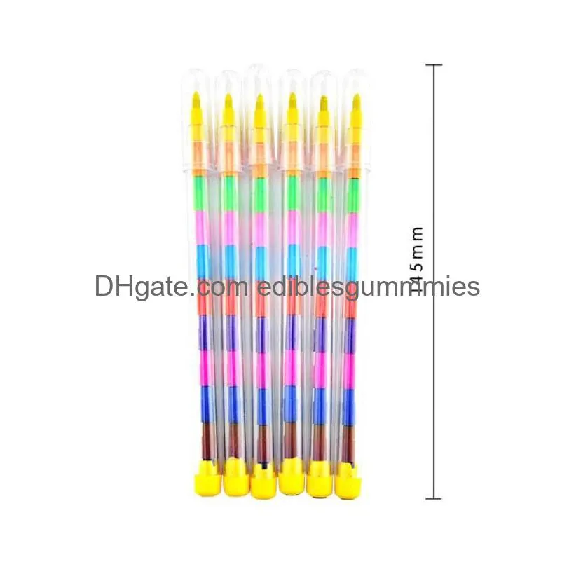 Painting Pens Wholesale Stackable Pen Buildable Rainbow Crayon Christmas Easter Birthday Party Favor Goodies Bag Fillers Drop Delive Dhhqc