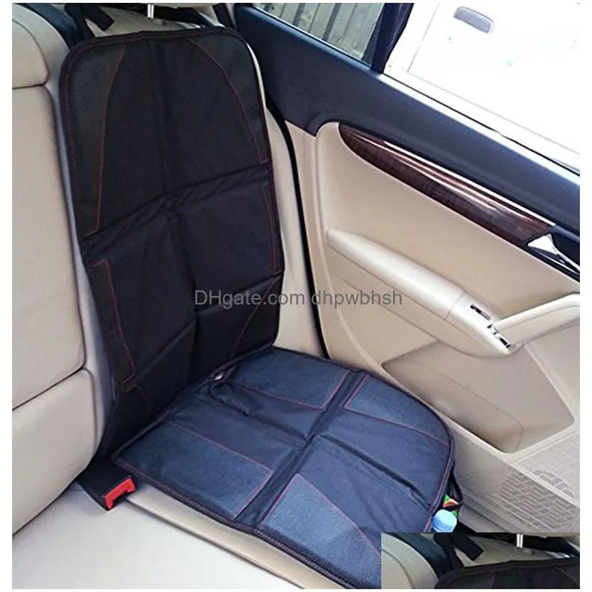 luxury leather car seat protector child or baby car seat cover easy clean seat protector safety anti slip universal black anti-skid