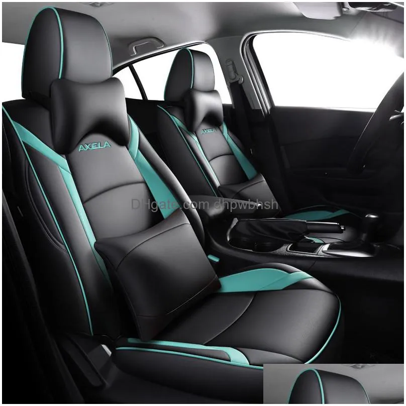 luxury quality car seat cover for mazda 3 axela 2014 2015 2016 2017 2018 2019 leather fit four seasons auto styling accessories