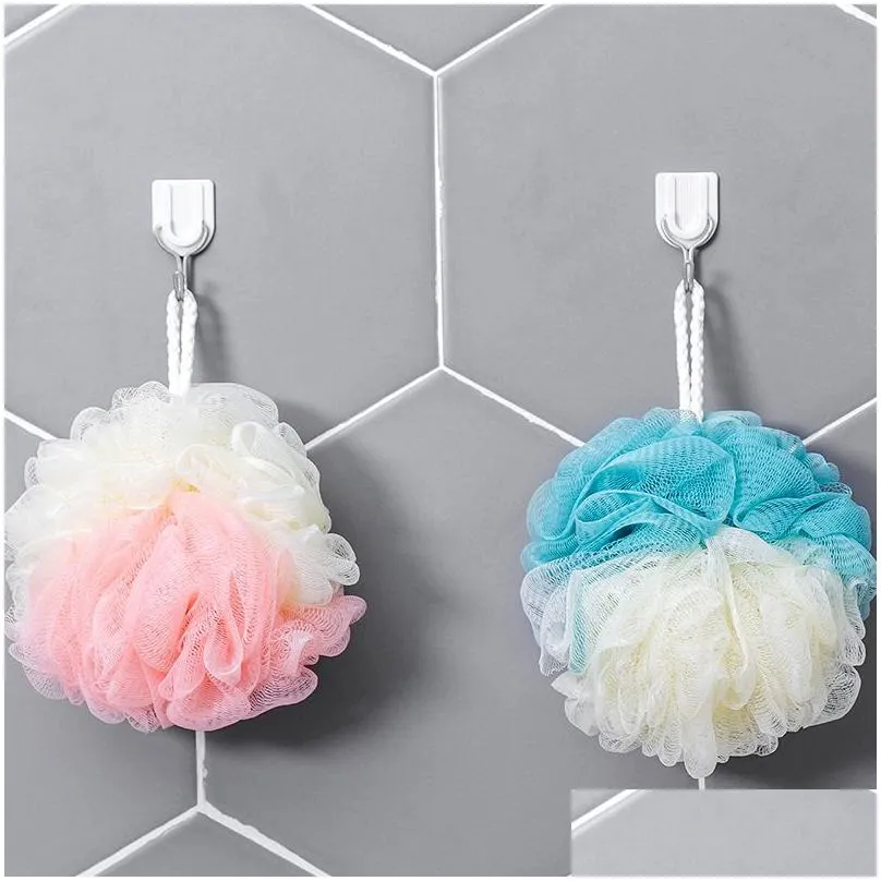 Bath Brushes, Sponges & Scrubbers Large Soft Bath Ball Shower Loofah Sponge Pouf Puff Mesh Foaming Skin Cleaner Cleaning Tools Spa Bod Dhsf1