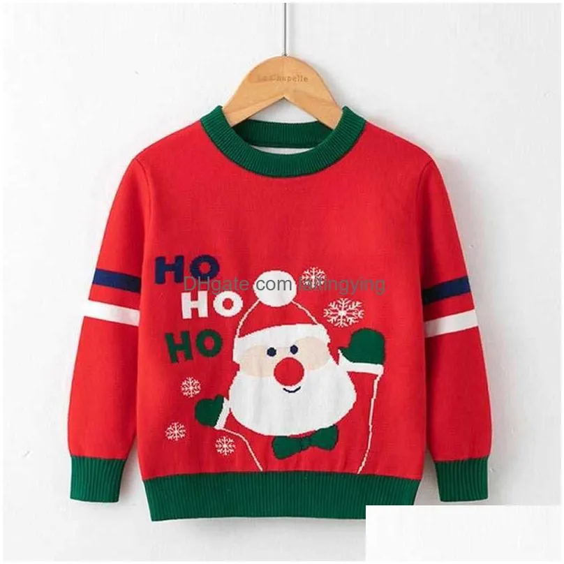 christmas clothes baby boys sweater kids girls pullover sweater children warm bottoming clothing child knit clothes tops y1024