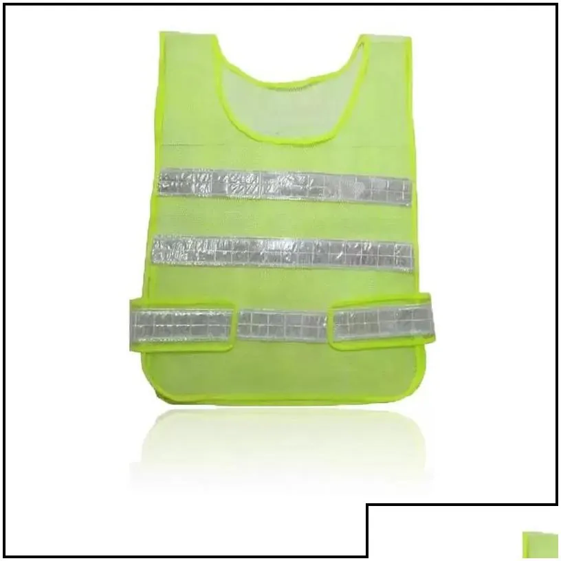 wholesale reflective safety supply high visibility reflective vest safety clothing hollow grid vests warning working construction drop deliver