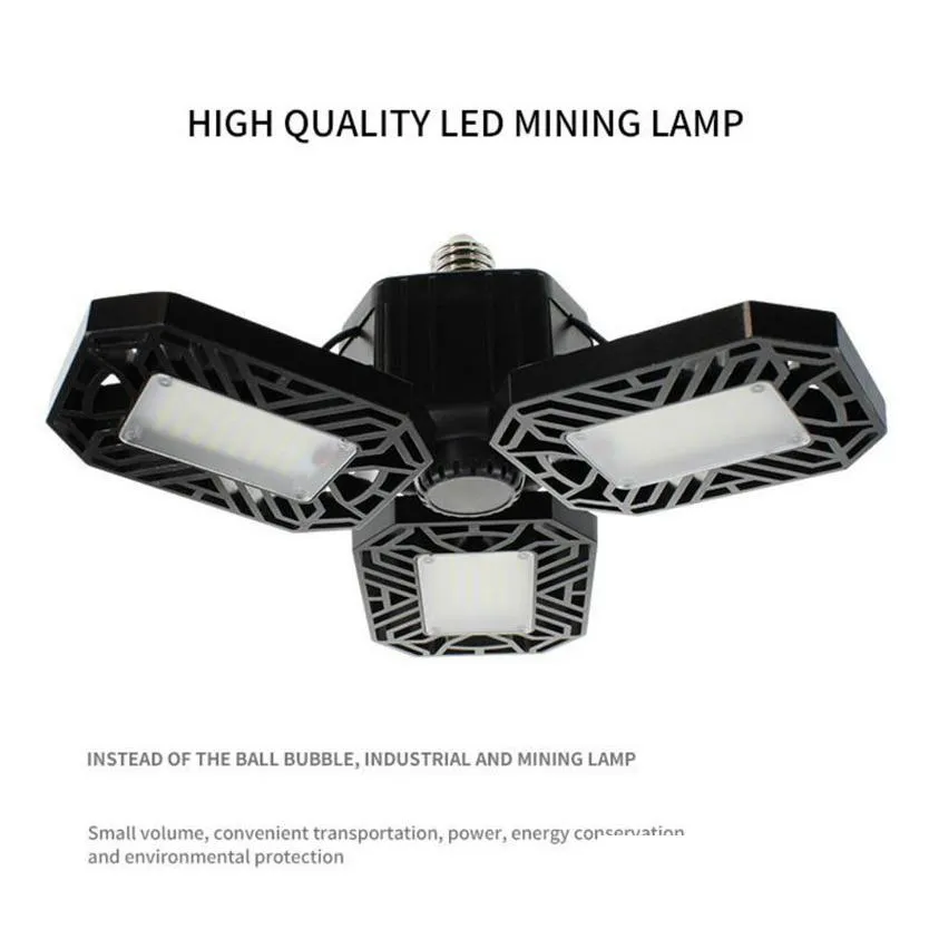 garage lights 60w led garage ceiling light fixtures shop light with adjustable multi-position panels e26/e27 85-265v white light