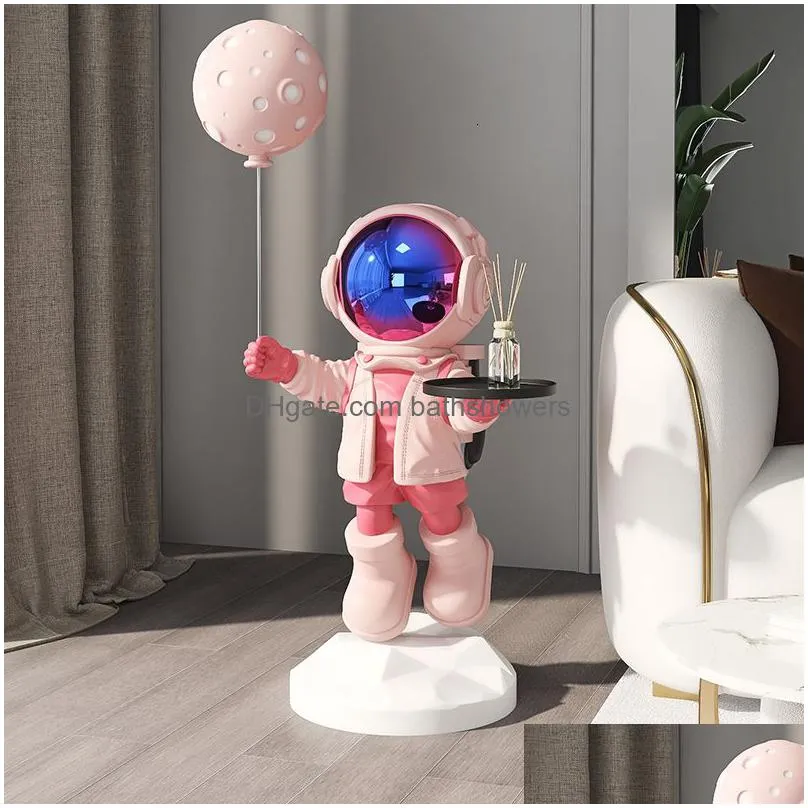 decorative objects figurines 80cm room statue living floor astronaut art sculpture modern nordic home ation accessories craft 221231