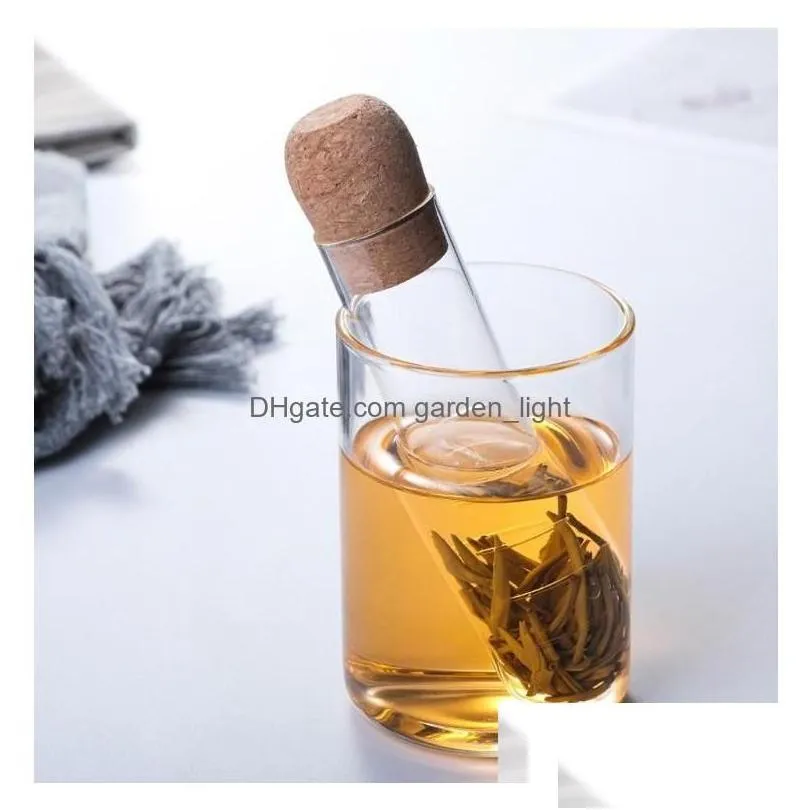 tea strainers tea strainers creative glass tube design fancy filter herb kitchen accessories inventory wholesale drop delivery home
