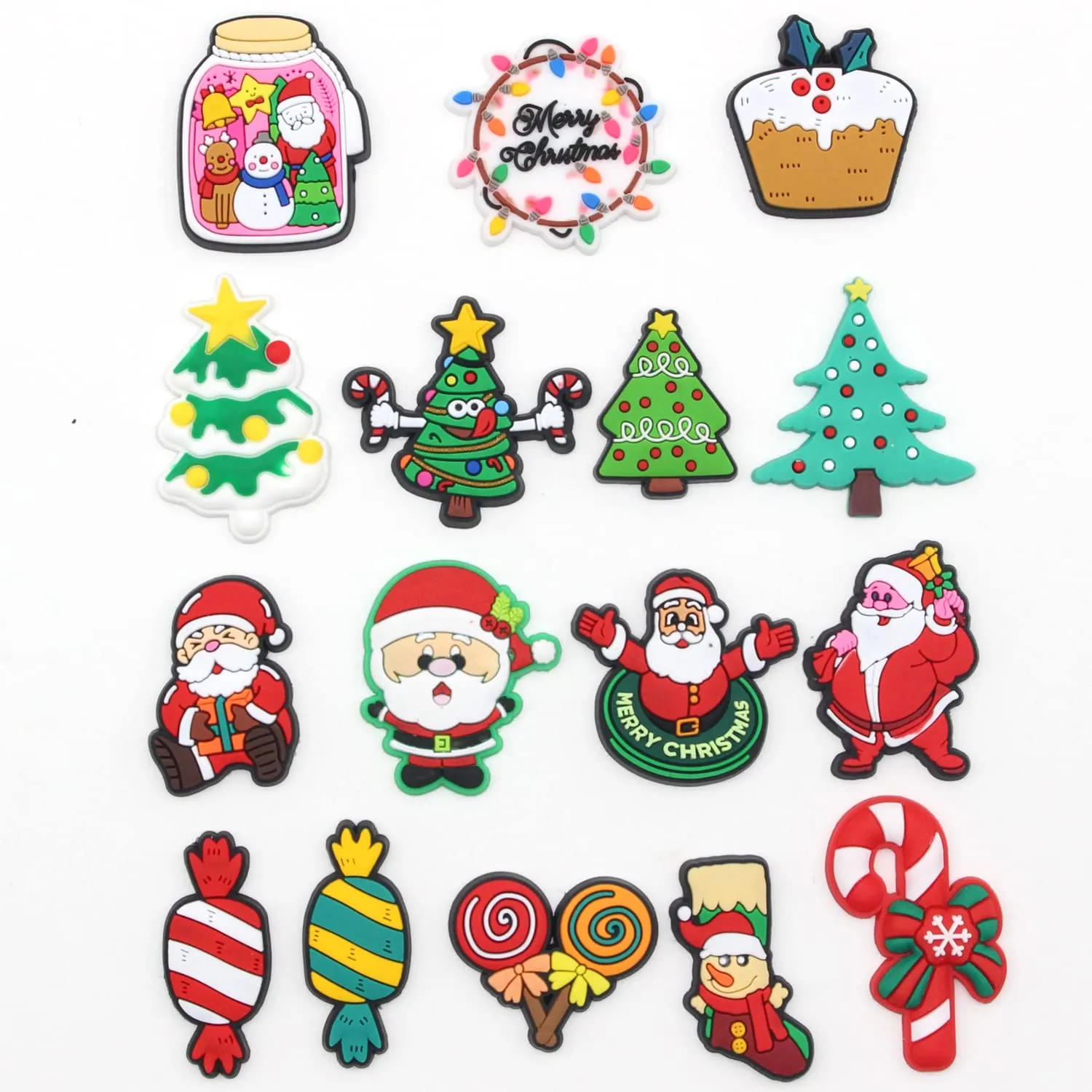 cartoon holiday theme shoe charms pvc cute shoe decoration for diy clog sandals bracelets kid girls boy teen party favor gifts