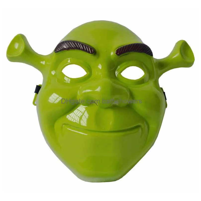 party masks cartoon figure party holiday diy decorations green shrek pvc mask cosplay adult animal performance prop halloween for home