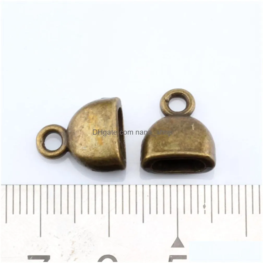 Hot ! 100PCS Antique Bronze Zinc Alloy Cup Cord End Cap Stopper 10x13mm DIY Jewelry