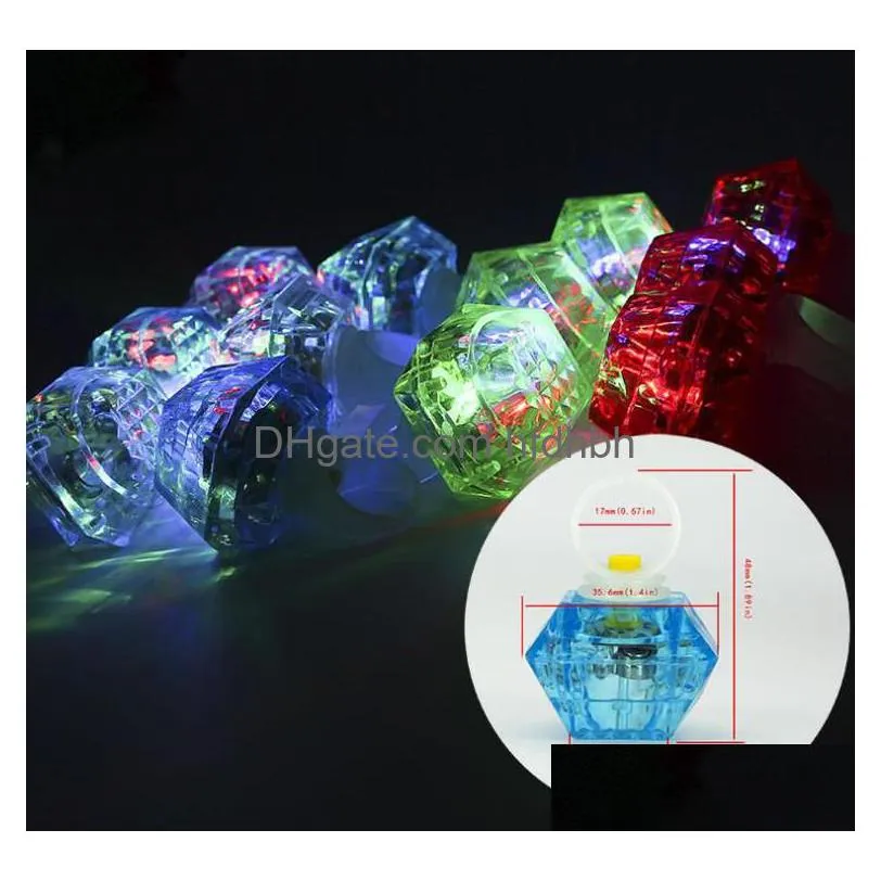 Novelty Lighting Gigantic Diamond Light-Up Ring Glow Led Flashing Party Favors For Kids Adts Event Holiday Decorations Clear Drop De Dhpga