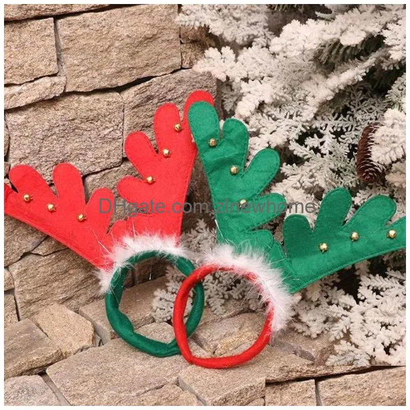 antlers costume headband xmas party santa reindeer elk headwear hair hat christmas cap xmas kids gift