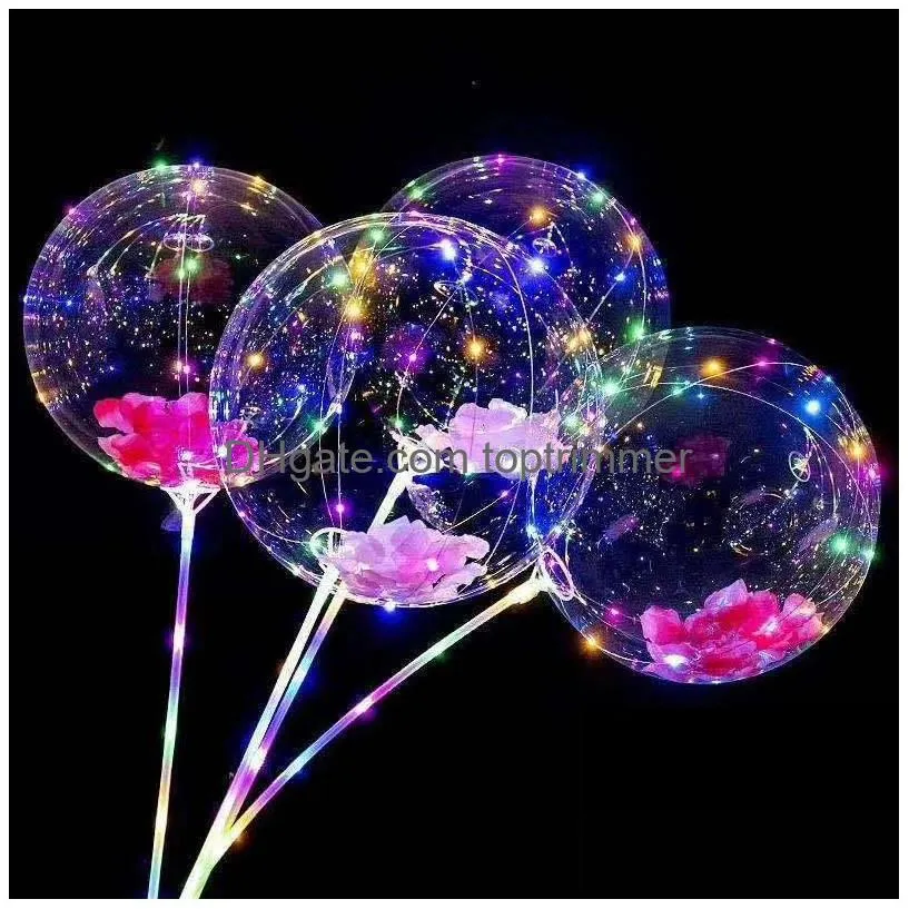 party decoration multicolor color led balloons novelty lighting bobo ball wedding balloon support backdrop decorations light baloon weddings