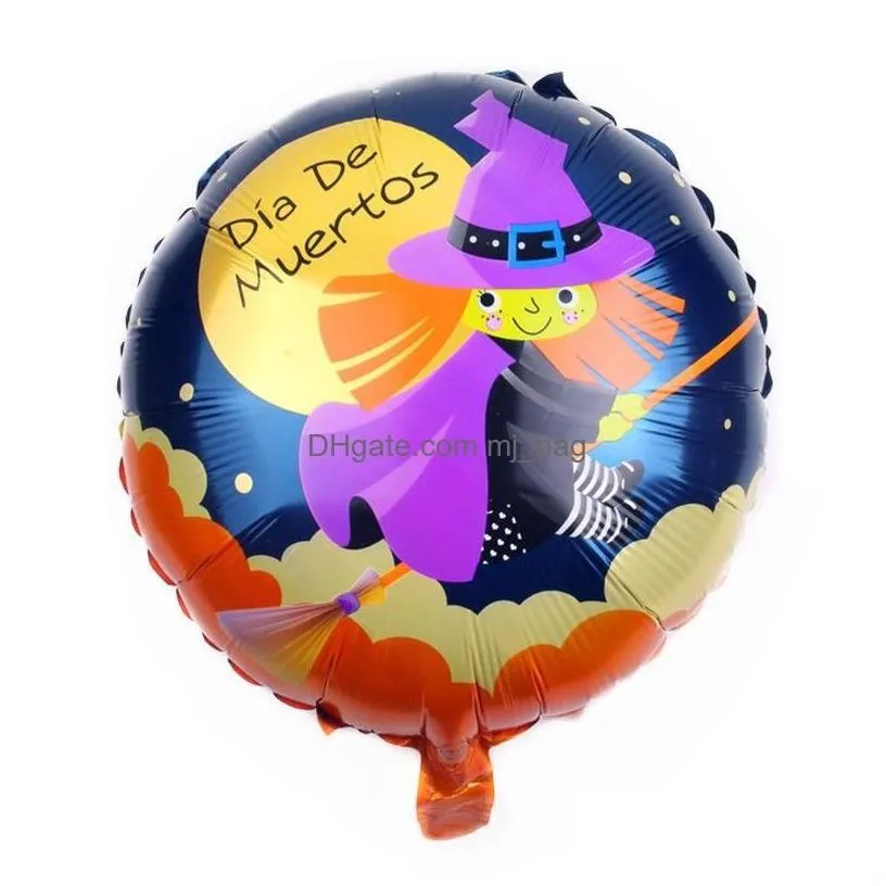 party decoration 18inch halloween aluminum foil balloon pumpkin head black cat print helium kid toy dbc drop delivery home garden fe