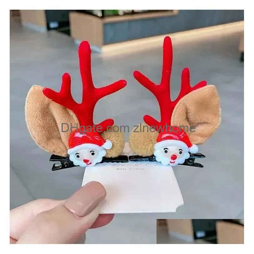christmas decoration headwear elk horn hair clip children`s hair accessories hoop wholesale 0825