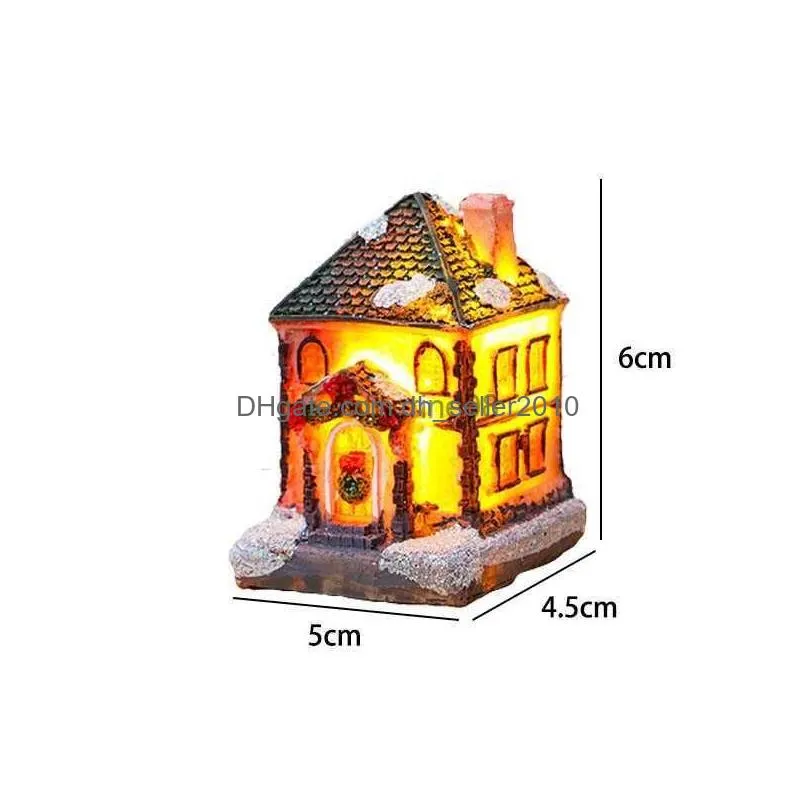 Christmas Light House Village Christmas Decorations For Home Xmas Gifts Christmas Ornaments New Year 2023 Natale Navidad Noel L230621