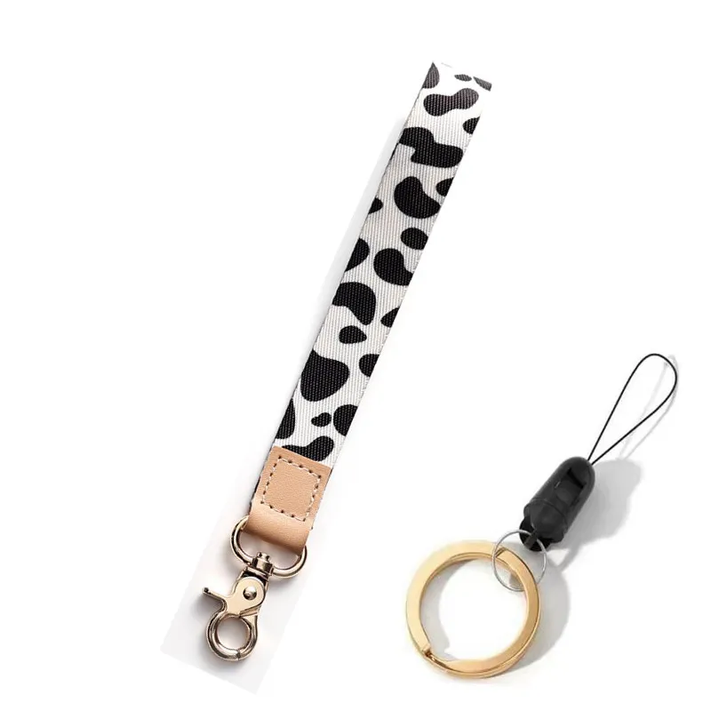 Off keychain Hanging Rope Triangle printing Pattern Broadband Rope Clip Hanging Key Chain Mobile Phone Lanyard wrist strap Anti-lost Shoulder Band Rope 2024