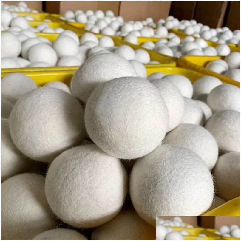 Other Laundry Products Reusable Wool Dryer Balls Premium Laundry Products Natural Fabric Softener Static Reduces Helps Dry Laundrys Qu Dhhql