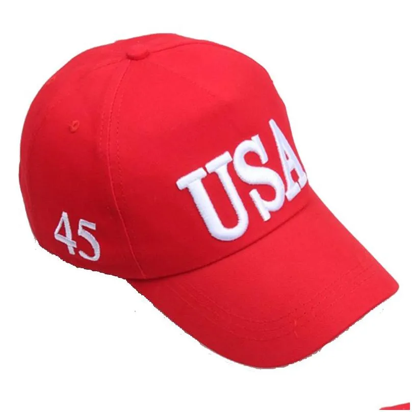 Party Hats 2024 American Flag Baseball Hat Adjustable Usa Trump Hats Embroidered Peaked Cap 3 Colors Home Garden Festive Party Supplie Dh8J1