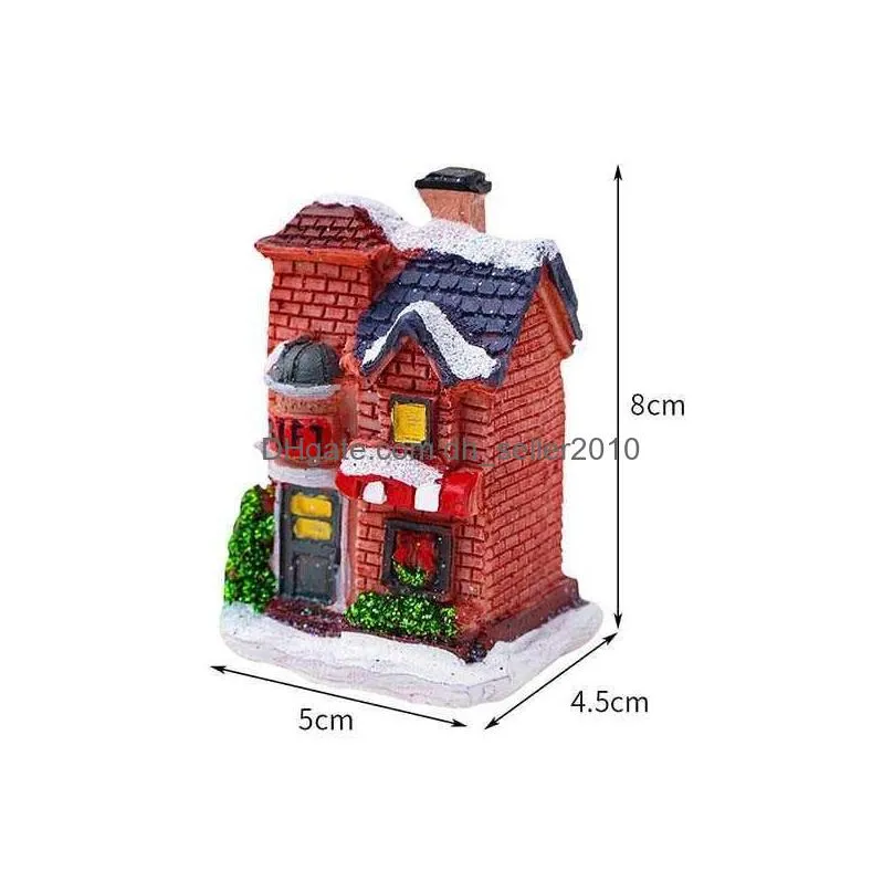 Christmas Light House Village Christmas Decorations For Home Xmas Gifts Christmas Ornaments New Year 2023 Natale Navidad Noel L230621