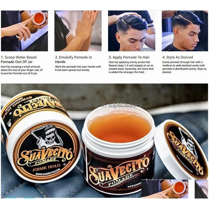 Suavecito Pomade Hold 4 oz Strong Firme Hair Oil Wax Mud gel 113g