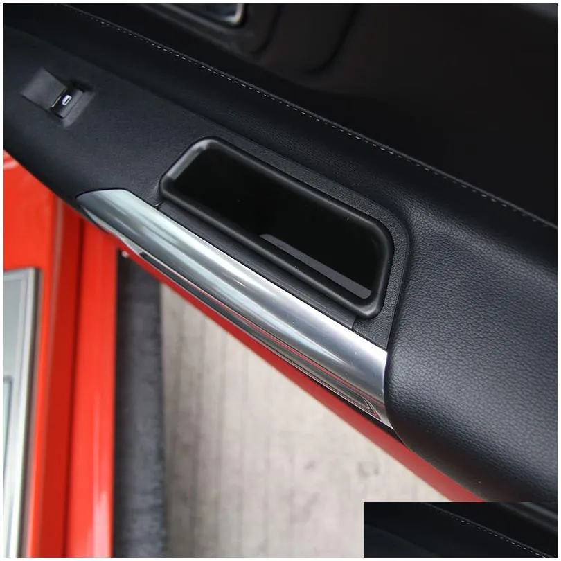 Other Interior Accessories Abs Black Car Door Storage Box Decoration Er For Ford Mustang 15Add Styling Interior Accessories Drop Deliv Dhsmw