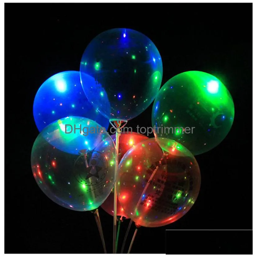 valentine`s day luminous balloon lovers transparent led bobo ball air balls for christmas new year brithday wedding party decor gift