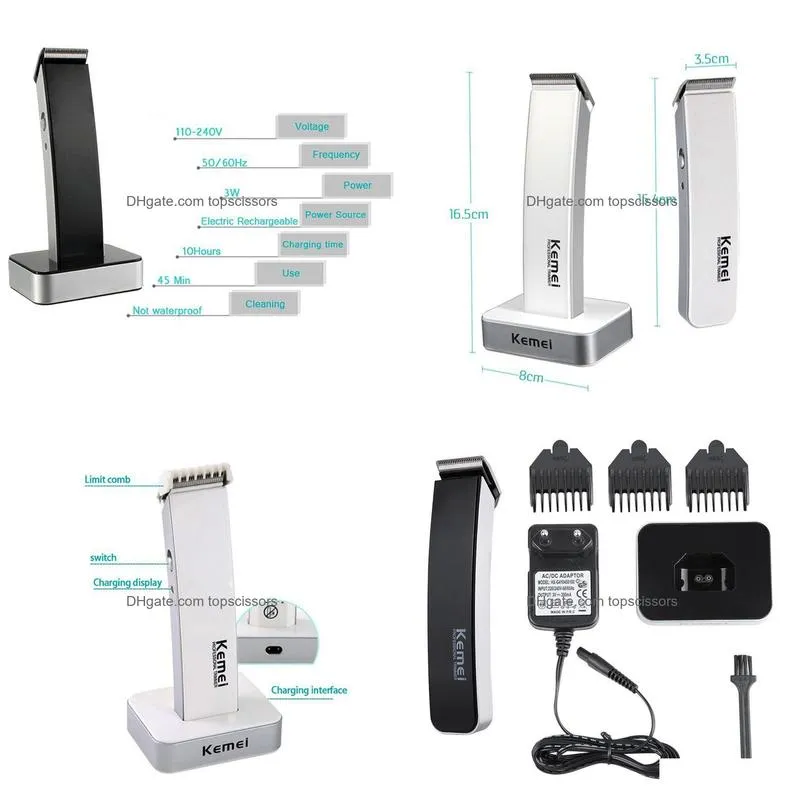 Rechargeable Trimmer Electric Hair Cutting Machine Hair Professional Clipper KM-619