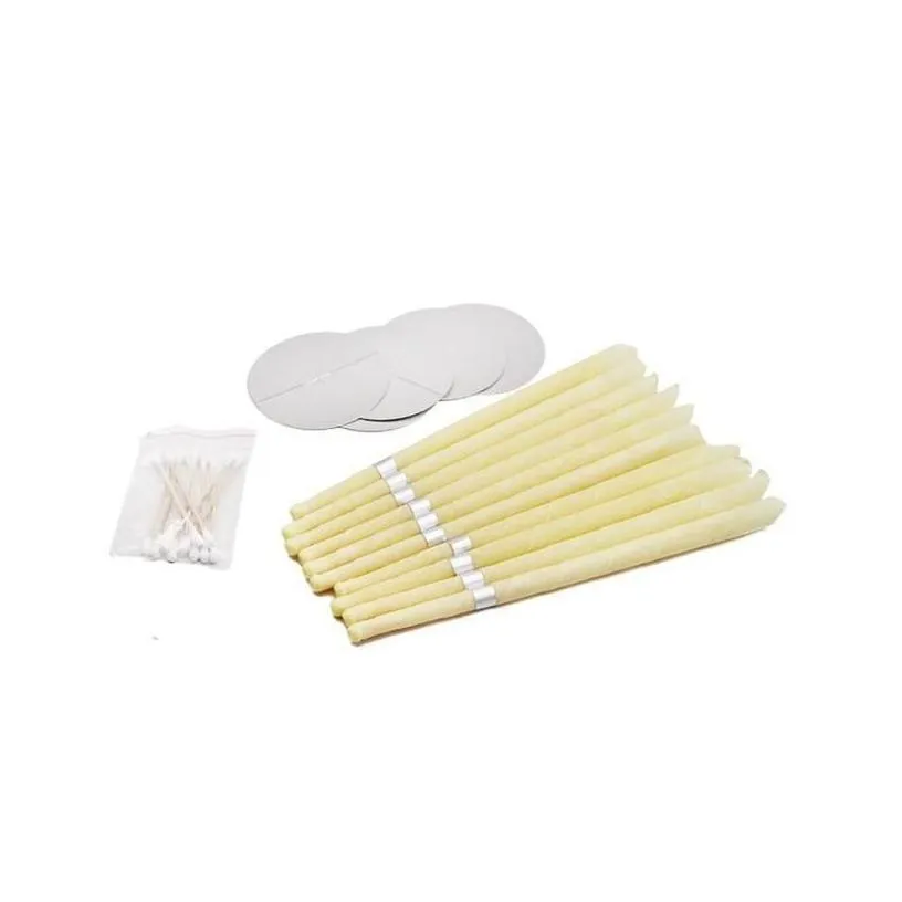 a set ear cleaner wax removal ear candles care healthy horn with earplugs horn plug with plugs and tray cott jllwrh