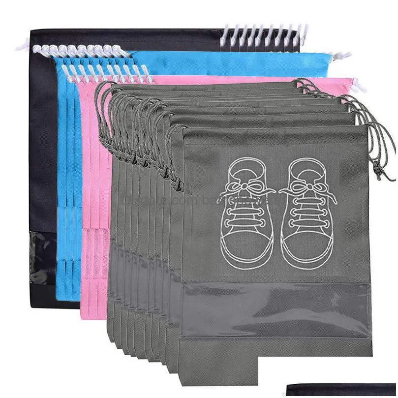 other housekeeping organization 10 5pcs shoes storage bags closet organizer non woven travel portable waterproof pocket clothing classified hanging