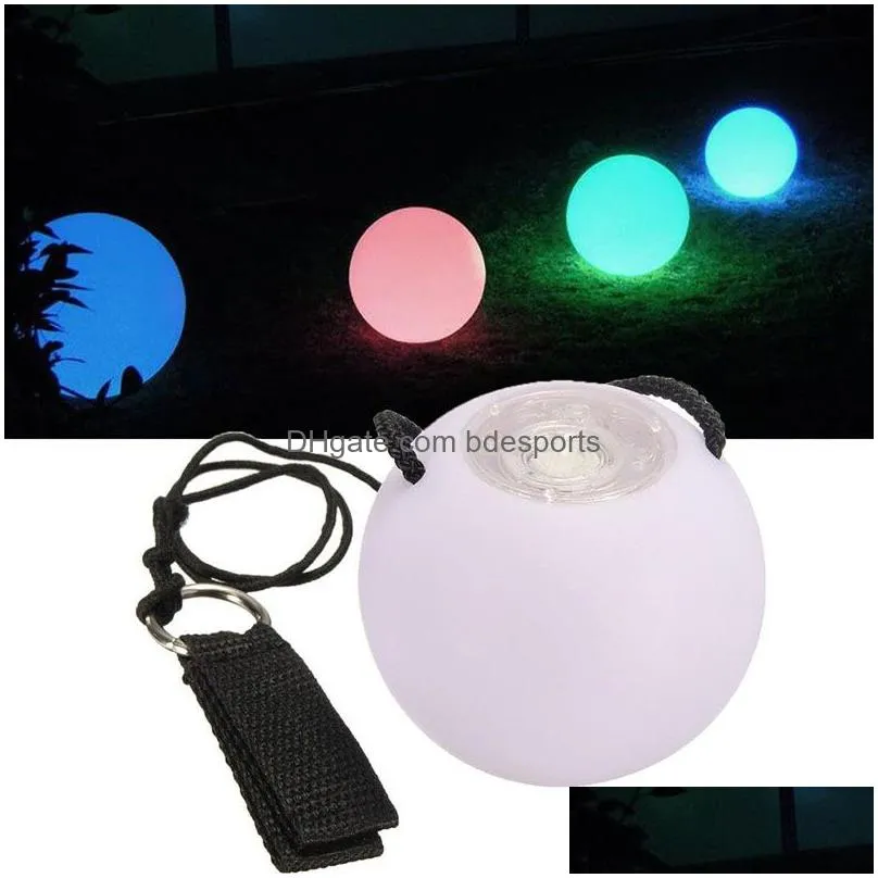 POI LED Luminous Throw Balls Diameter 8cm for Belly Dance Stage Performance Talent Show Hand Props Gradient Change Color ZA5949