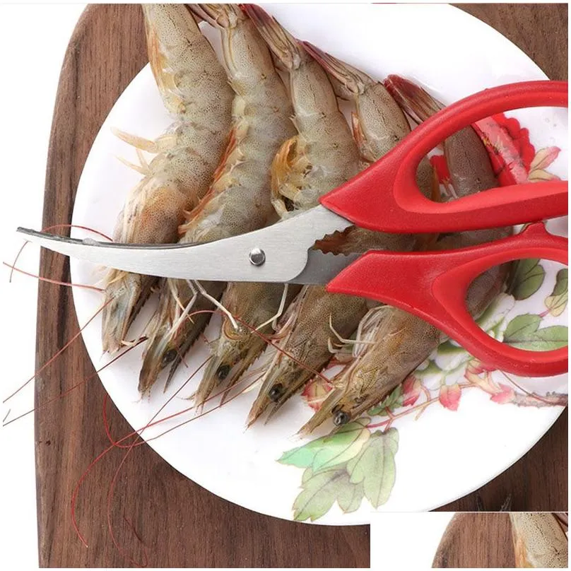 Scissors Lobster Shrimp Crab Seafood Scissors Shears Snip Shells Kitchen Tool 7X3.5Inch Home Garden Tools Hand Tools Dhxfr