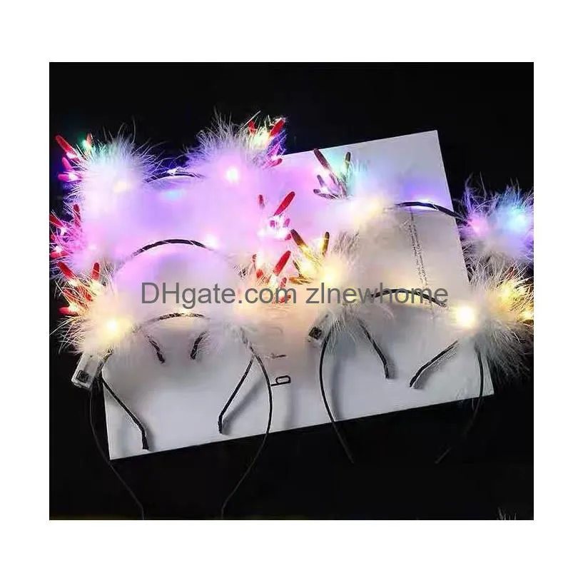 christmas luminous antlers headband concert-luminous headwear-scenic night market tourist scenic spot